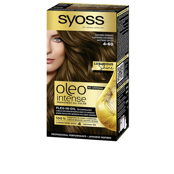 Oleo intense ammoniakiton väriaine #4-60-kultainen kastanja 5 u - SYOSS