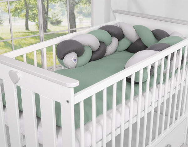 Sängyn letti reunapehmuste - Vihreä - Antrasiitti