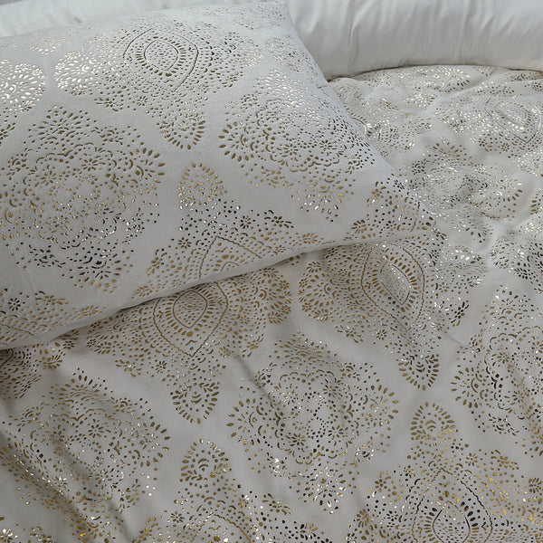 Pussilakanasetti Glamour Flanel Art Foil Kerma