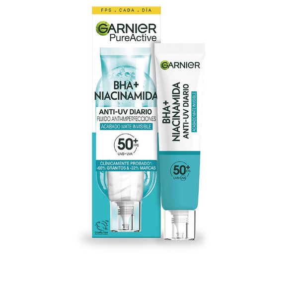 Pure active bha + niacinamide anti-blemish fluid spf50+ 40 ml - GARNIER