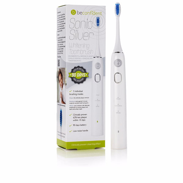 Sonic silver sähköinen valkaiseva hammasharja #white/silver 1 kpl - BECONFIDENT