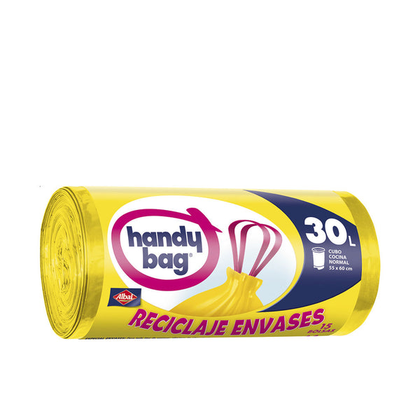 Yellow recycled handy bag roskapussi 30 litraa 15 kpl - ALBAL