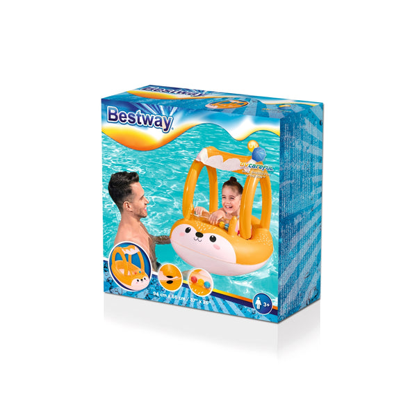 Bestway 34168 -vene, jossa on katos. Veneen mitat ovat 94cm x 66cm.