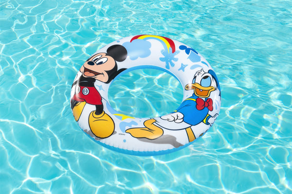 Bestway 91004 Disney-kolko uima-altaaseen, jossa on Mickey ja ystävät -kuvio. Halkaisija 56 cm.