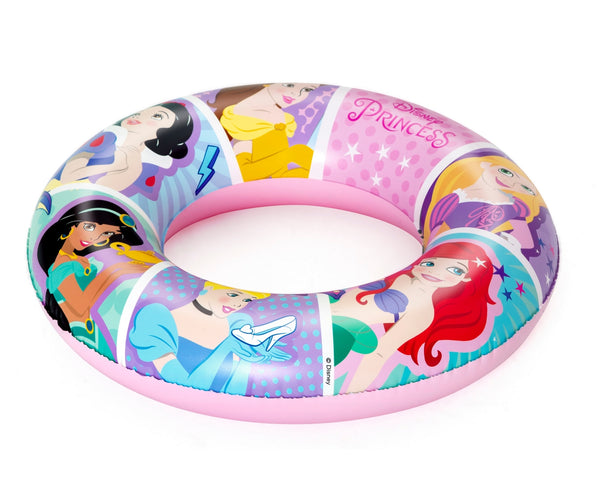 Bestway 91043 Disney-prinsessojen uima-alusrengas, halkaisija 56cm. Tuotteessa on prinsessateema ja se sopii hyvin lapsille uima-altaassa leikkimiseen.