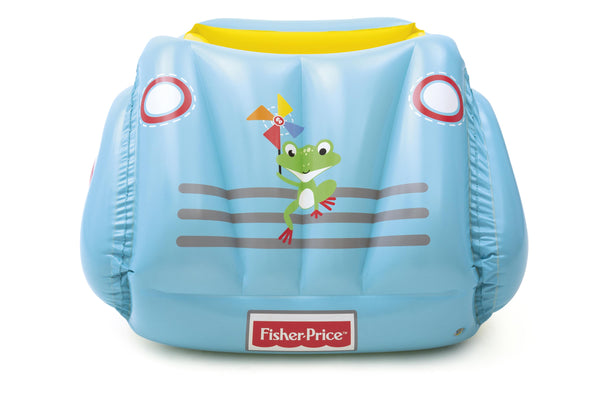 Bestway 93535 Fisher-Price -dmuchany kilpa-auto palloilla, koko 119cm x 79cm x 51cm.