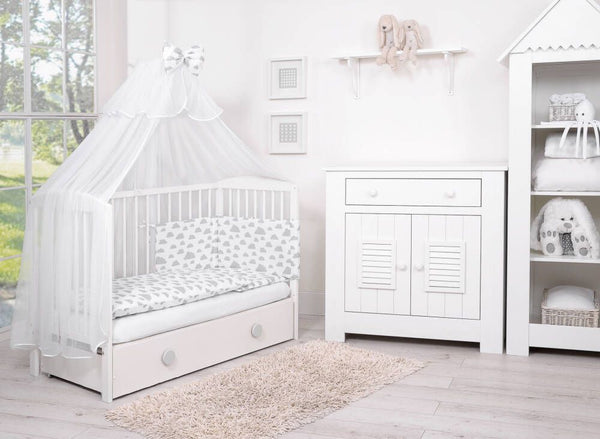 Pussilakanasetti Vauvalle - 120X90cm - Clouds Gray