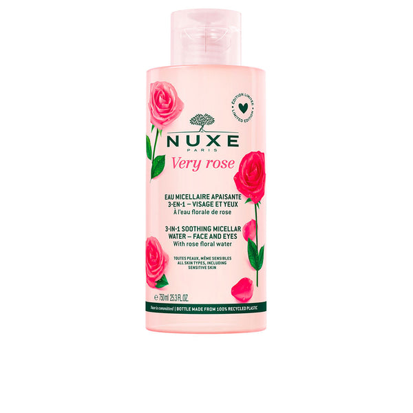Very rose rauhoittava micellarivesi 3in1 kaikille ihotyypeille 750 ml. - NUXE