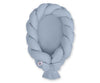 Braided baby nest 2 in 1 - pastel blue