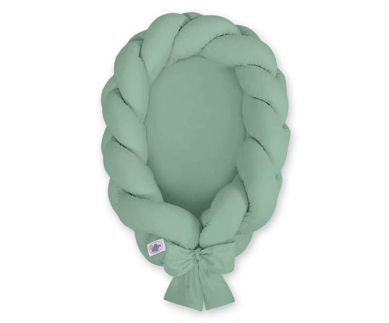 Braided baby nest 2 in 1 - pastel green