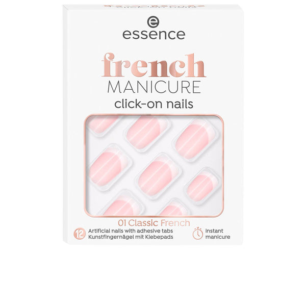 French manikyyri klikkaa tekonenkit #01-classic french 12 kpl - ESSENCE