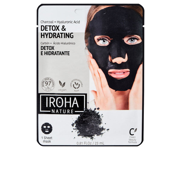 Detox charcoal black kangas kasvonaamio 1 käyttökerta 1 kpl - IROHA