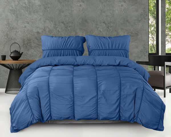 Indigo Sininen mikroperkaali pussilakanasetti Calais