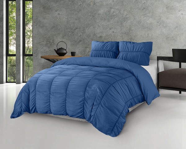 Indigo Sininen mikroperkaali pussilakanasetti Calais