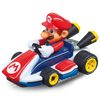 Carrera First -autorata, jossa on Nintendo Mario Kart -aiheiset autot Mario ja Yoshi. Tuote sopii yli 2-vuotiaille lapsille.