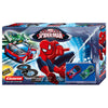 Carrera Go Spider-Man -autorata, jossa on kaksi autoa ja radan osia.