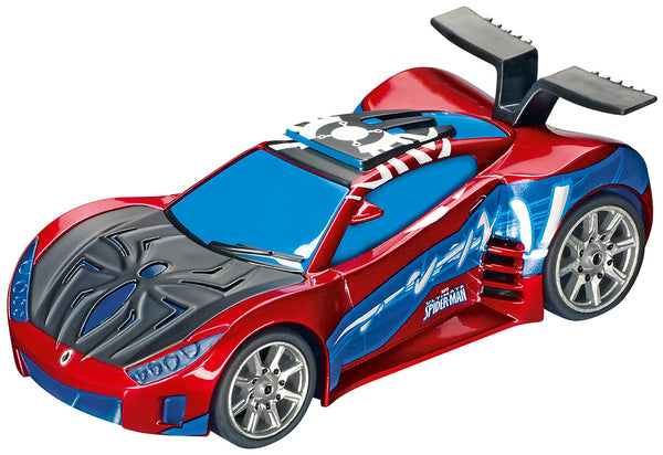 Carrera GO -autorata, jossa on Spider-Man-teemainen auto ja 24 metrin rata.