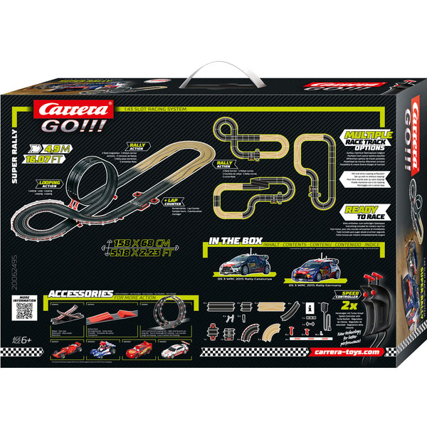 Carrera Go -autorata Super Rally -setti, jossa radan pituus on 4,9 metriä.