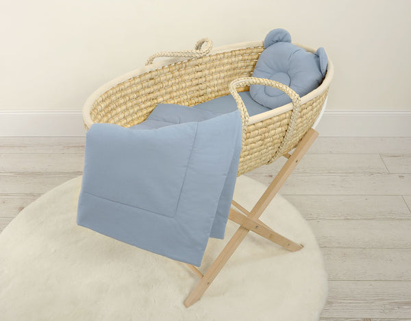 Moseskorin Peito Ja Tyyny - Teddy Bear - Pastel Blue