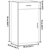 Betoninharmaa senkki Arsin 50x42,5x93cm (puinen)