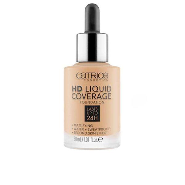 Hd liquid coverage foundation kestää jopa 24h #032-nude beige 30 ml - CATRICE