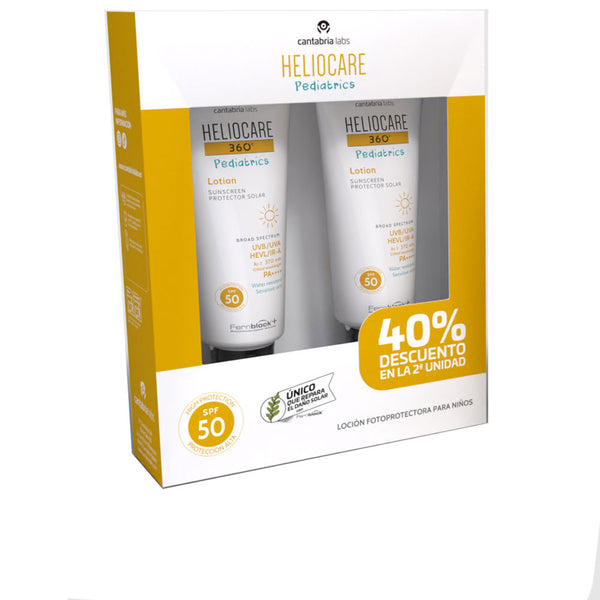Heliocare 360° Pediatrics Sunscreen Lotion Spf50 Pack 2 X 200 Ml