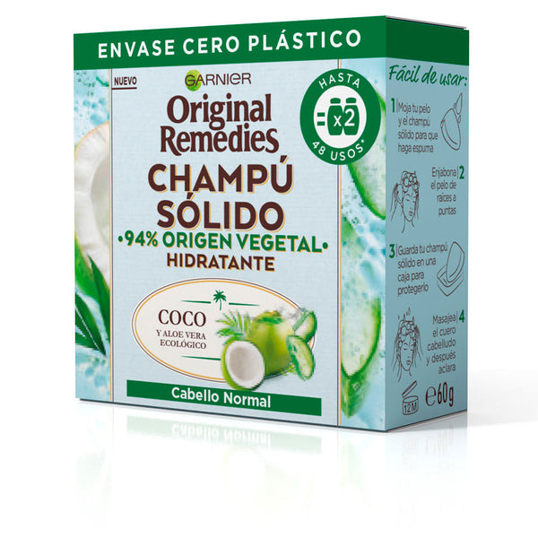 Original remedies kookoskosteutta antava kiinteä shampoo 60 gr - GARNIER