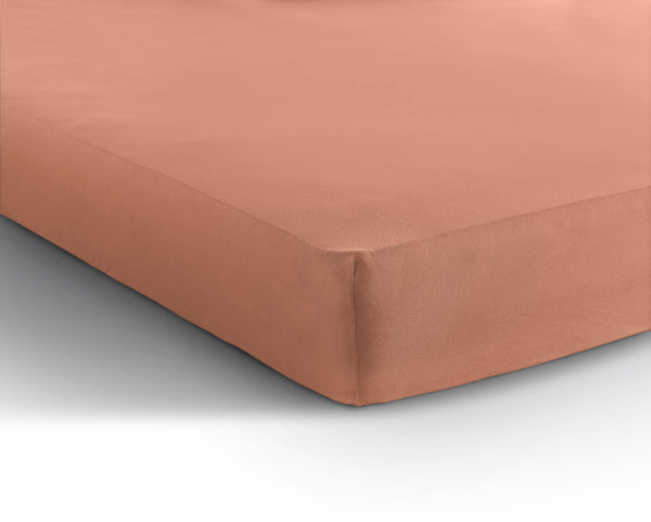 Double Jersey Muotoonommeltu lakana Pastelli Oranssi - Vuodevaatteet