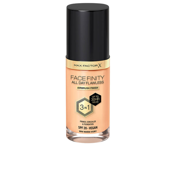 Facefinity 3in1 pohjustusvoide, peitevoide & meikkivoide #44-warm ivory 30 ml - MAX FACTOR