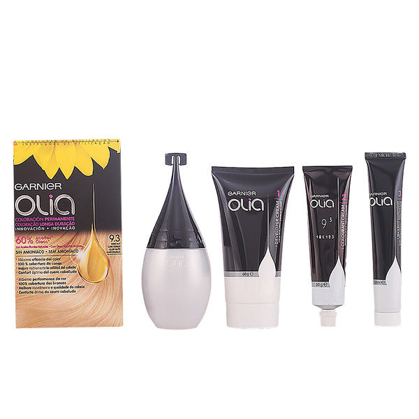 Olia pysyvä väriaine #9,3 erittäin vaalea kultainen blondi set - GARNIER