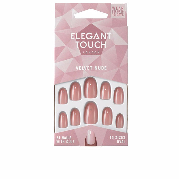 Polished colour kynnet liimalla, soikea #velvet nude - ELEGANT TOUCH