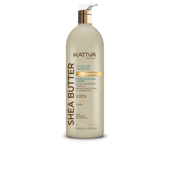 Shea butter kookos & marulaöljy shampoo 1000 ml - KATIVA