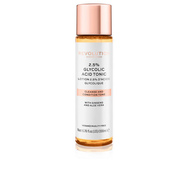 Glycolic acid tonic 2,5% puhdistaa ja hoitaa ihon sävyä 200 ml - REVOLUTION SKINCARE