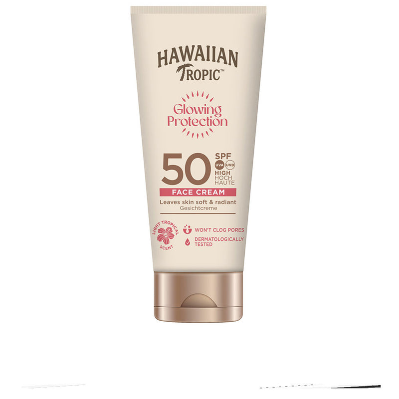 Hawaiian Tropic Glowing Protection Face Cream Spf50 50 Ml | Vuodevaatteet.fi