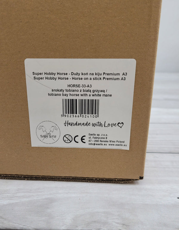 Premium Keppihevonen / Hobby Horse - Tobiano bay white A3