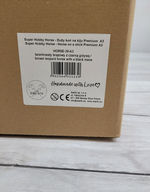 Premium Keppihevonen / Hobby Horse - Brown leopard with black A3