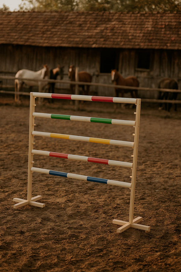 Keppihevosen este 120cm kahdella tangolla - Black and yellow