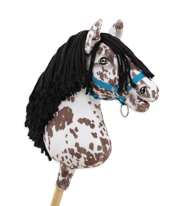 Premium Keppihevonen / Hobby Horse - Brown leopard with black A3