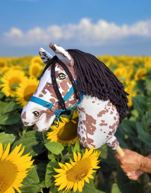 Premium Keppihevonen / Hobby Horse - Brown leopard with black A3