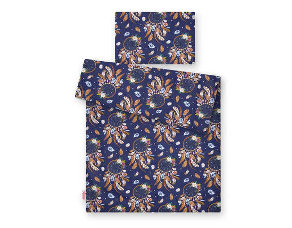 Pussilakanasetti Vauvalle - 135X100cm - Dream Catchers Dark Blue