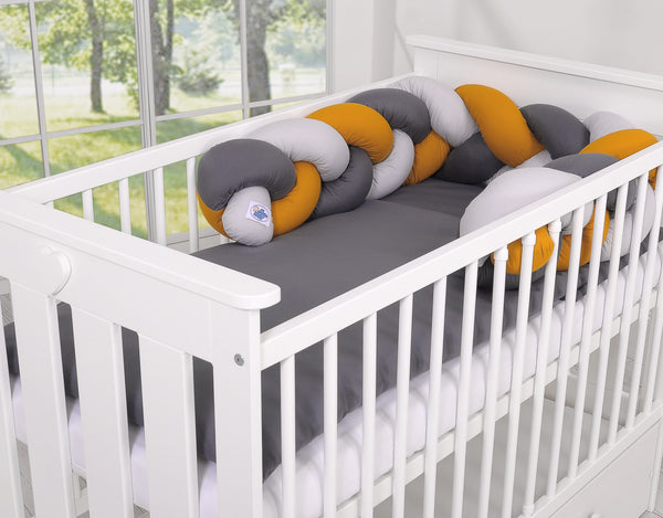 Sängyn letti reunapehmuste - Hunaja - Antrasiitti