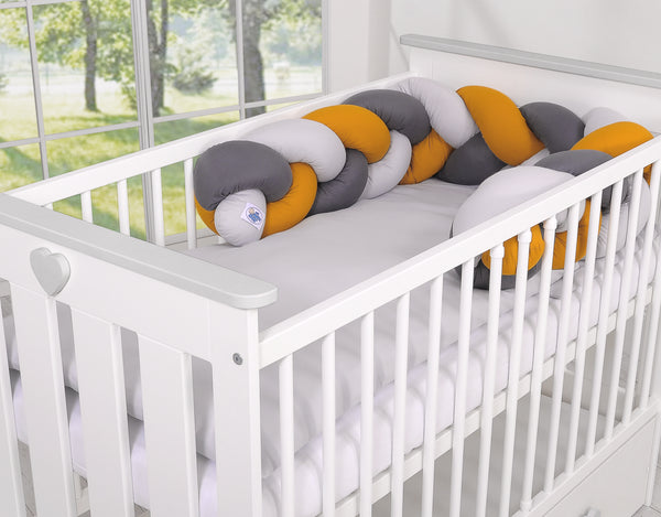 Sängyn letti reunapehmuste - Hunaja - Antrasiitti