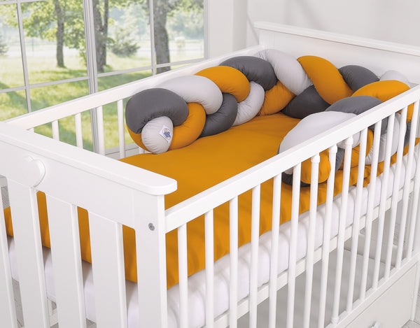 Sängyn letti reunapehmuste - Hunaja - Antrasiitti