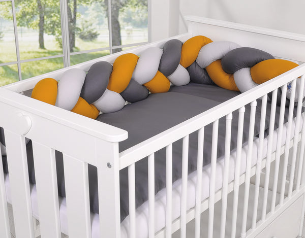 Sängyn letti reunapehmuste - Hunaja - Antrasiitti