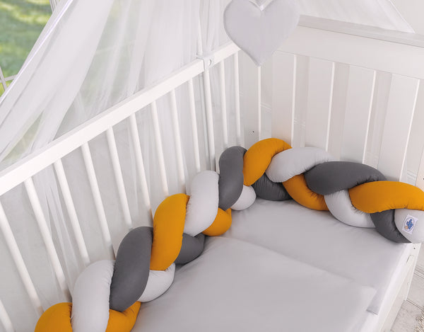 Sängyn letti reunapehmuste - Hunaja - Antrasiitti