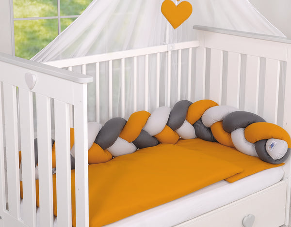 Sängyn letti reunapehmuste - Hunaja - Antrasiitti