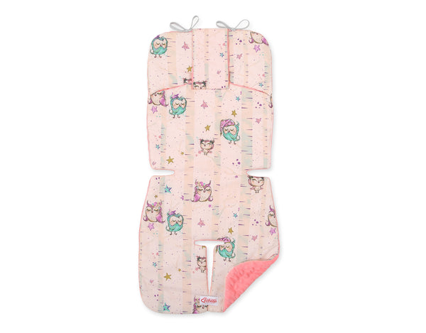 Istuinpehmuste Lastenvaunuun - Owls Cream-Mint - Mint