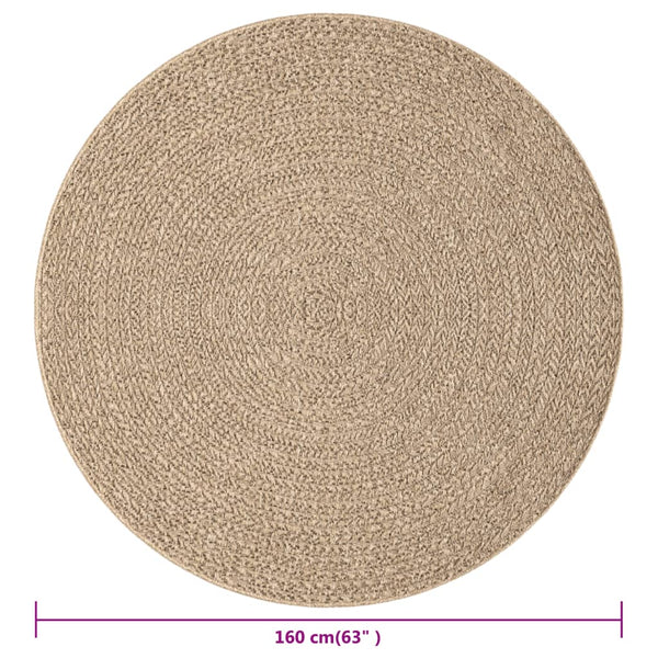 Juuttityylinen matto 160 cm sisä- ja ulkokäyttöön