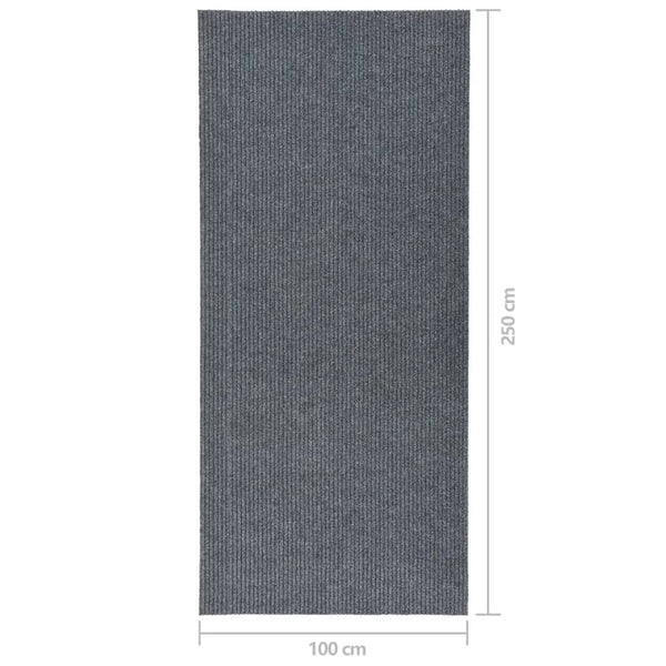 Käytävän kuramatto 100x250 cm harmaa