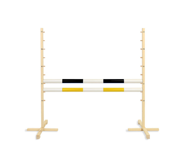 Keppihevosen este 120cm kahdella tangolla - Black and yellow